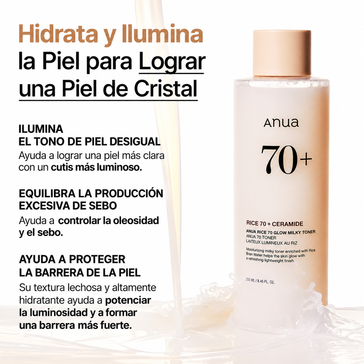 Rice 70 Glow Milky Toner 250ml