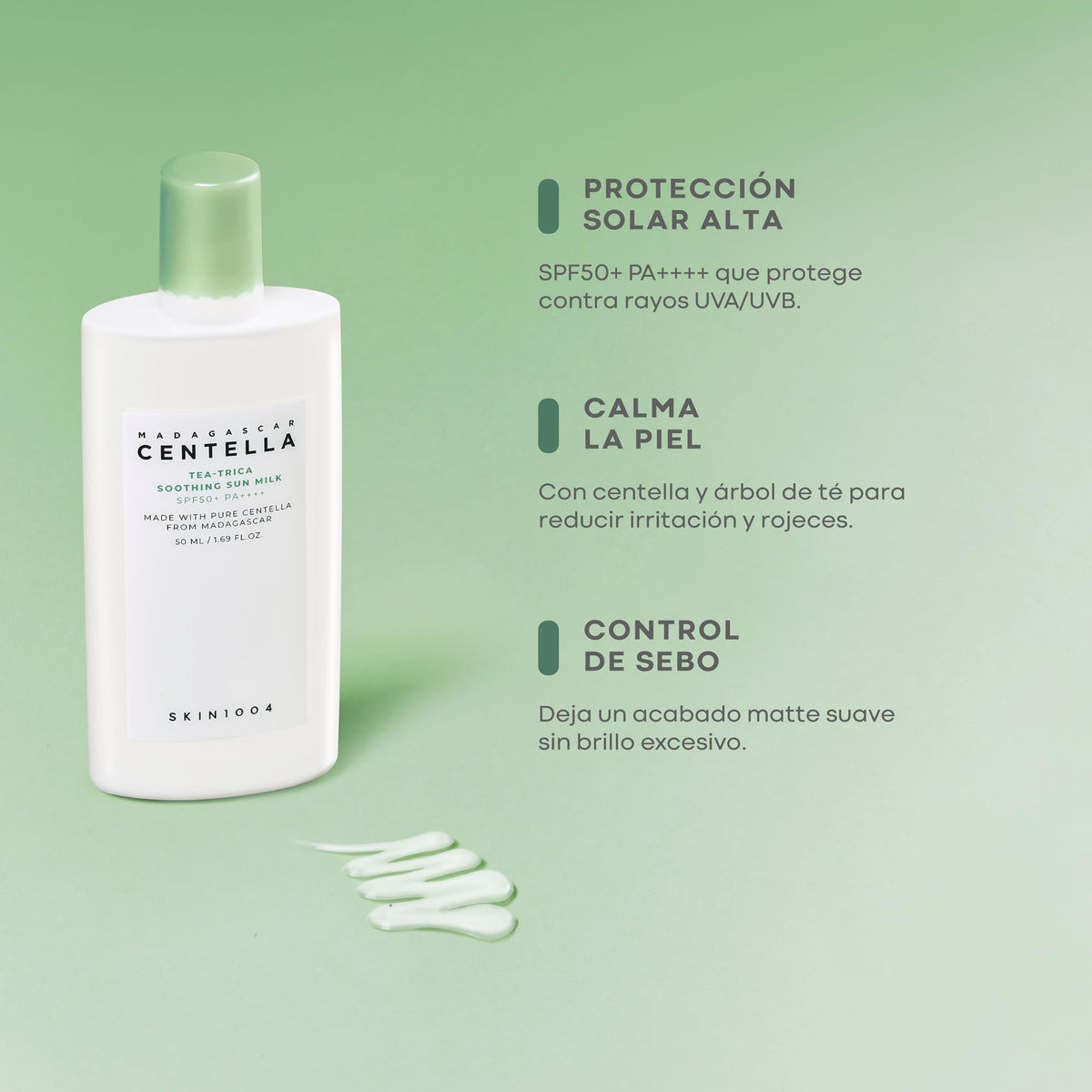 Madagascar Centella Tea-Trica Soothing Sun Milk SPF50+ PA++++ 50ml
