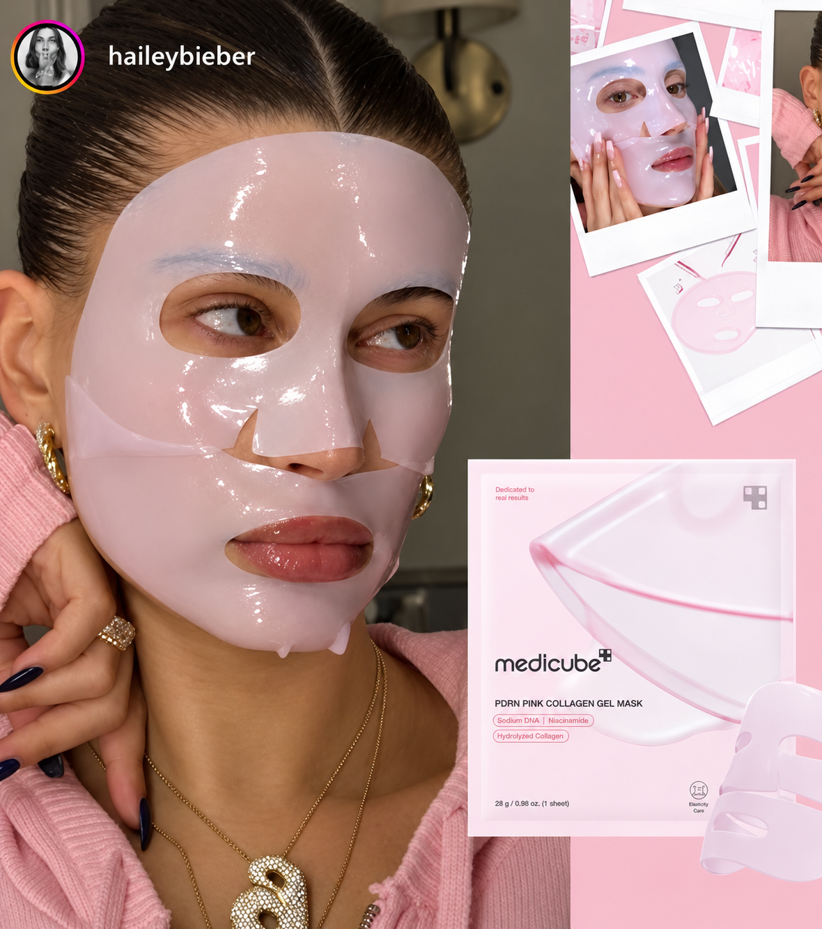 PDRN Pink Collagen Gel Mask 28g (1 pz)